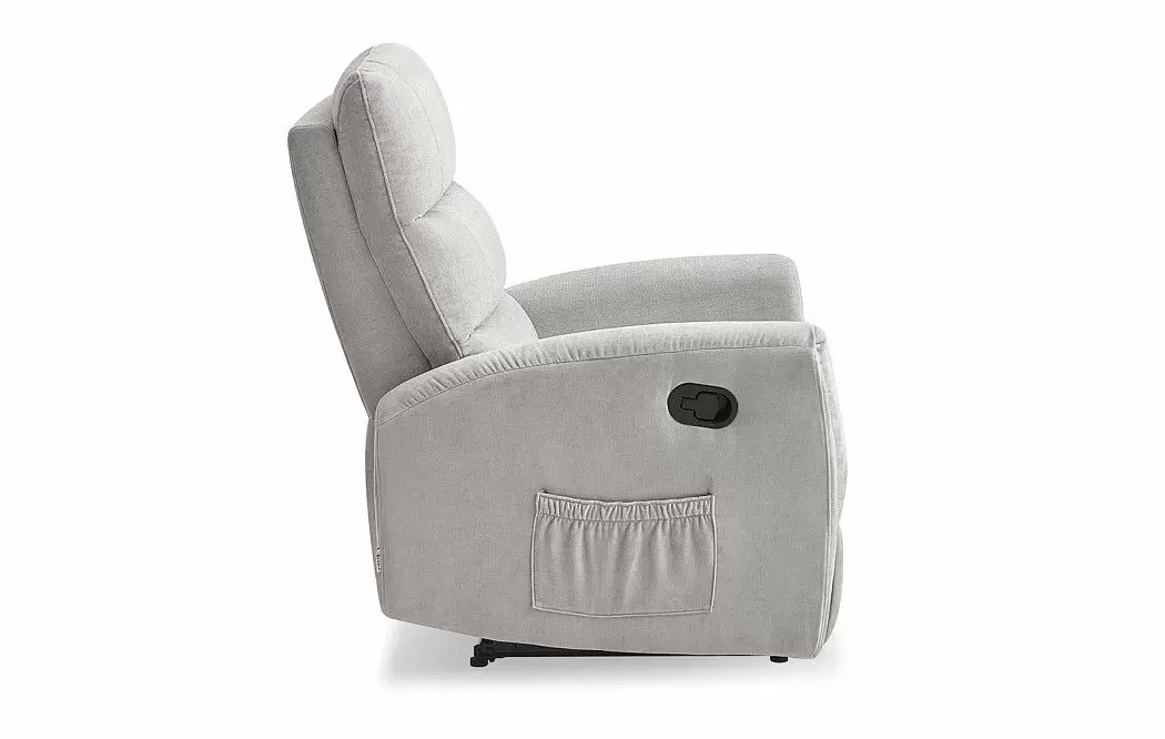 Кресло-реклайнер Siesta, серо-бежевый - фото 8