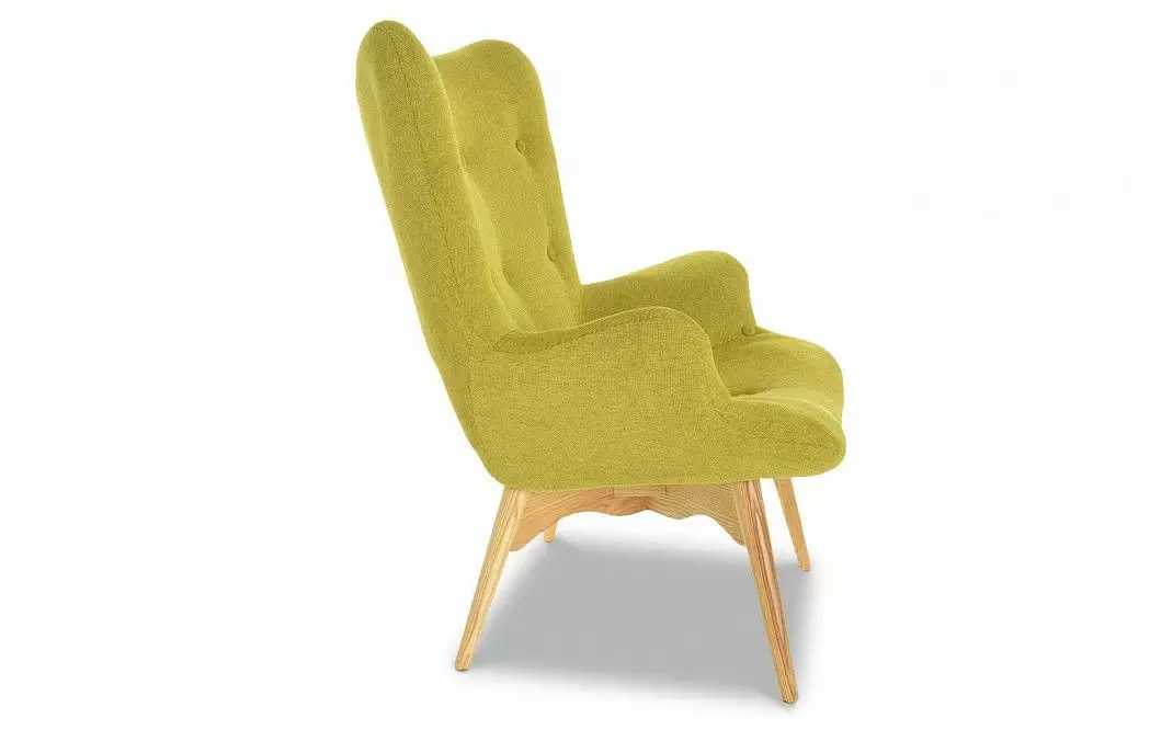Кресло с оттоманкой Contour, желто-зеленый - фото 4