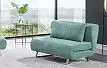 Диван-кровать Rosy 2-х местный, бирюзовый/хром