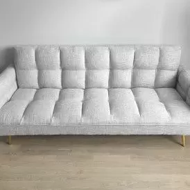 Диван-кровать Madrid, желтый/золотые ножки