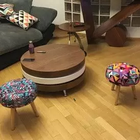 Стол журнальный Balance, орех/белый
