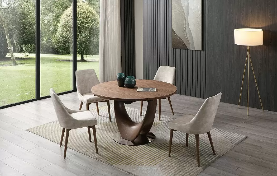 Стул Mikaela, бежевый/орех - фото 2