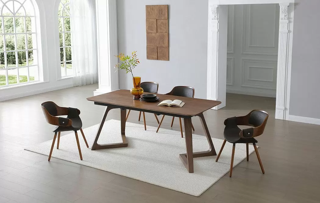 Стол Sabrina + 4 коричневых стула Jody - фото 2