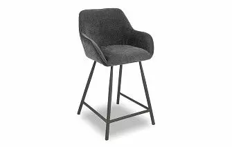 Стул полубарный Edwin, темно-серый/черный