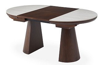 Стол раскладной Judy 100/130/160, керамика/орех