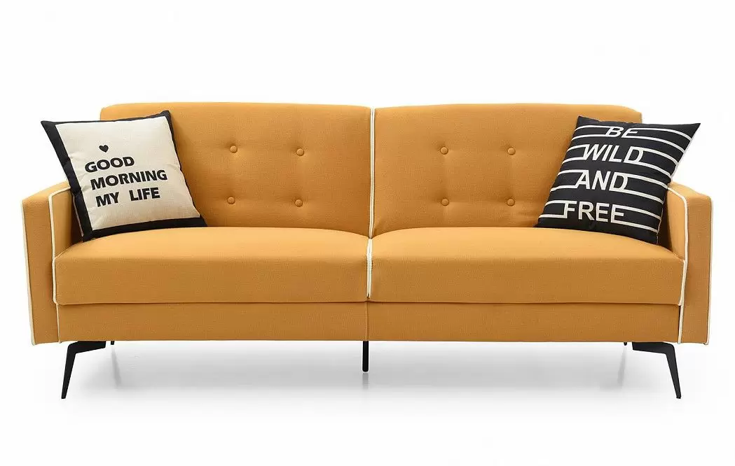 Диван-кровать Lancaster, желтый/белый кант - фото 6