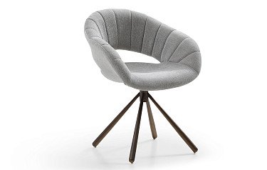 Стул Alessa, серый/бронза