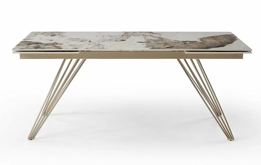 Стол раскладной Parma 180-280, светлая керамика/шампань - фото 9