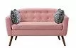 Комплект мягкой мебели Florence, коралловый/орех