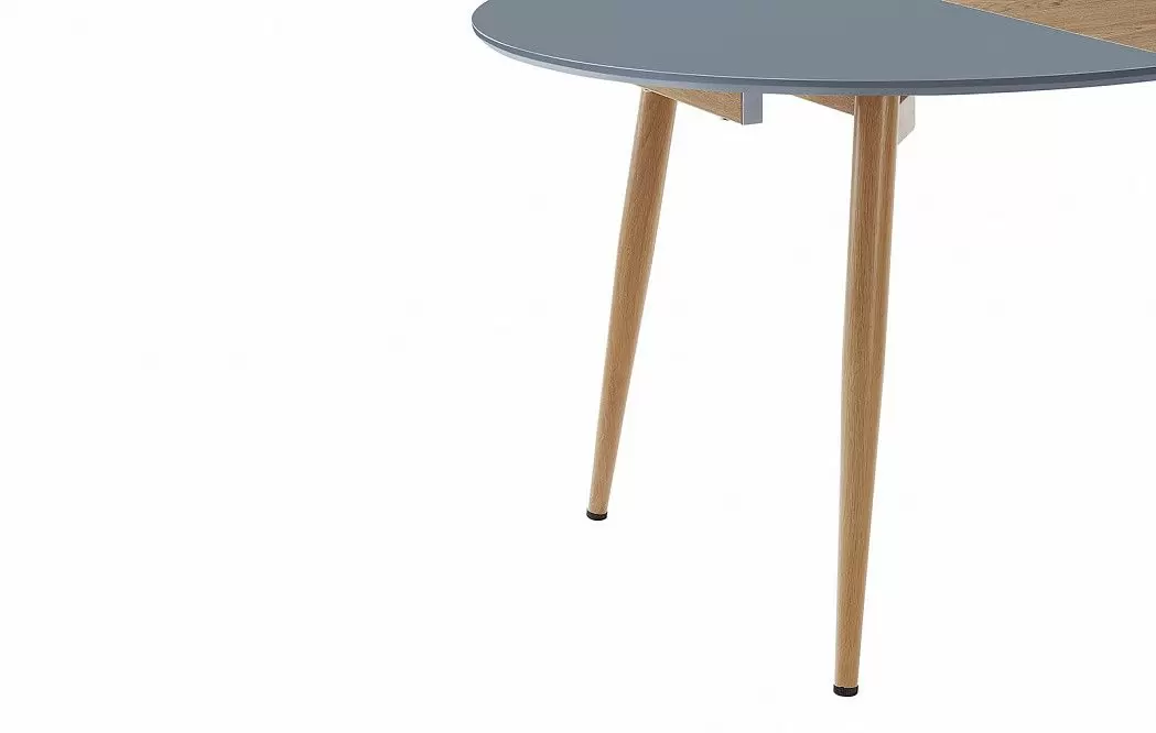 Стол раскладной Margaret 120-200, серый/светлое дерево - фото 10