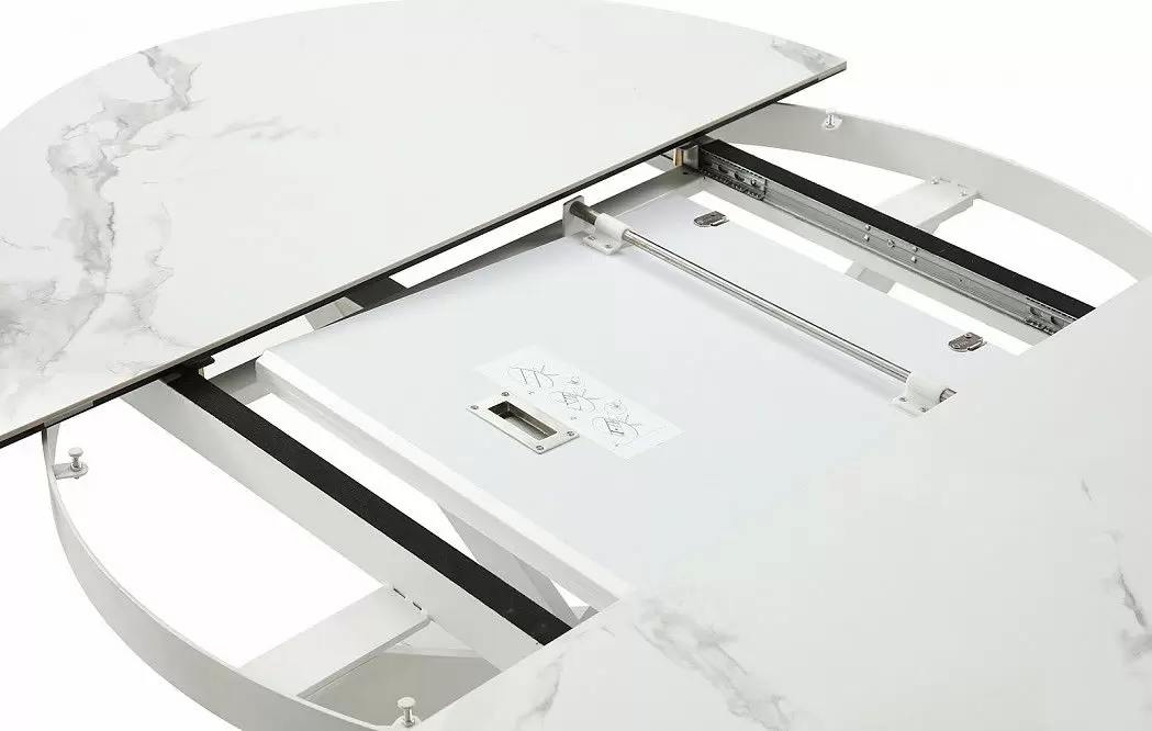 Стол раскладной Diona 120-170, керамика "каррарский мрамор" - фото 10