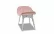 Кресло с оттоманкой Contour, розовый/белый