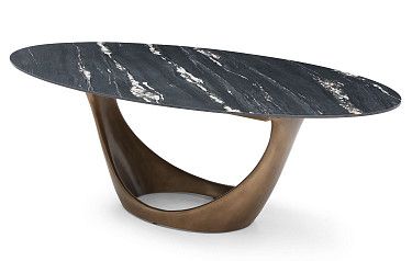 Стол Marseille 240, черная керамика/бронза