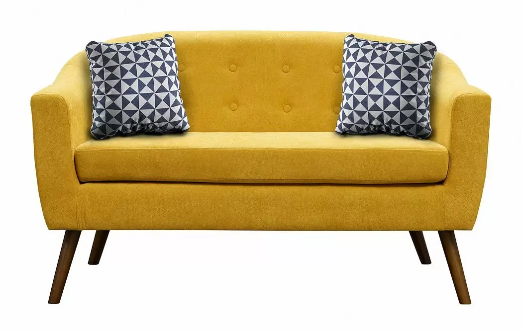 Диван Florence 2-х местный, желтый шафран/орех - фото 7