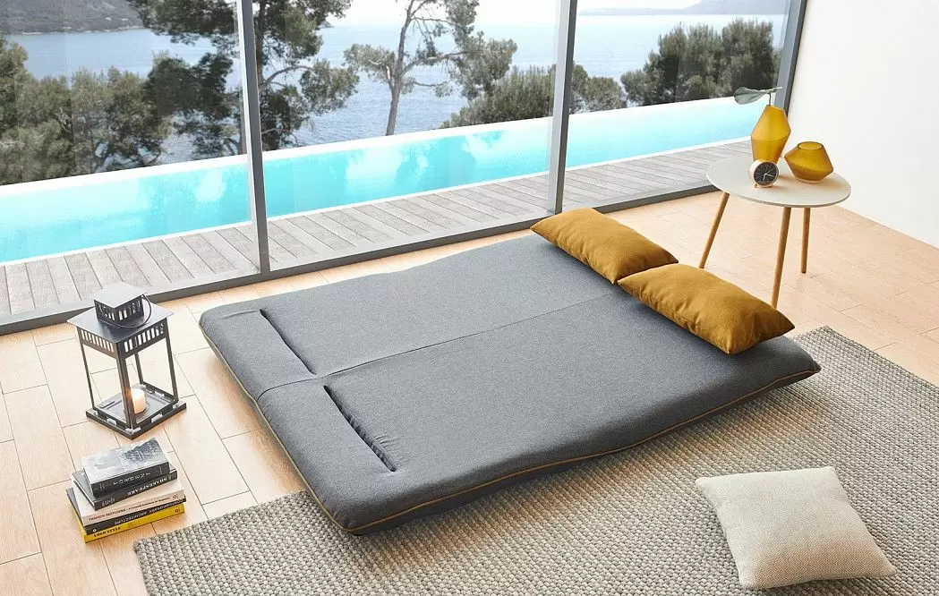 Диван-кровать Justin-2, темно-серый/желтый - фото 2