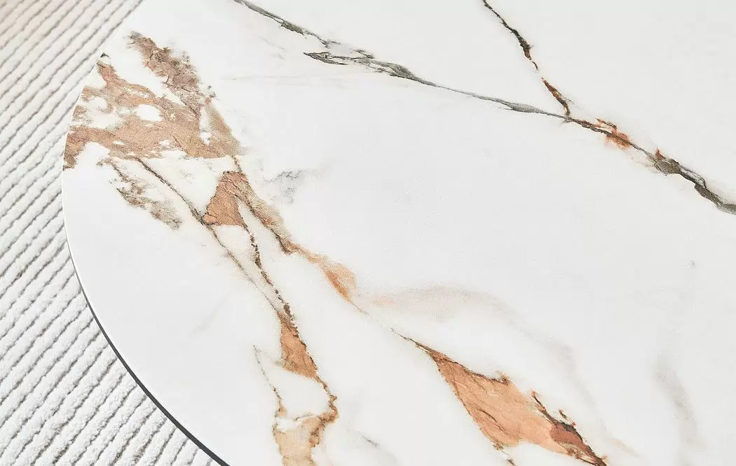 Стол журнальный Storm (100), белый камень/сталь - фото 3