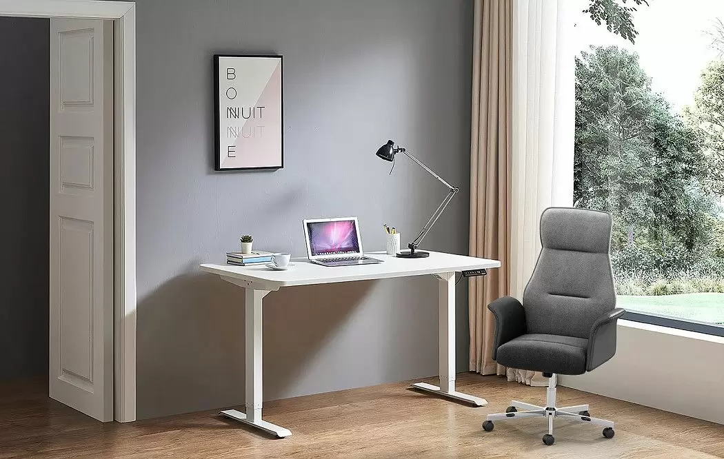 Стол New York (120) белый, регулируемая высота, электропривод - фото 3