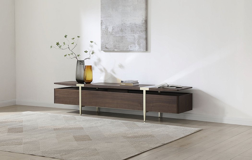 ТВ Тумба Terra, орех/шампань - фото 2