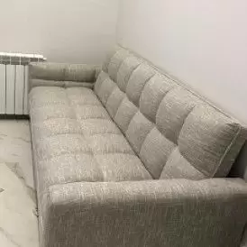 Диван-кровать Madrid, желтый/золотые ножки