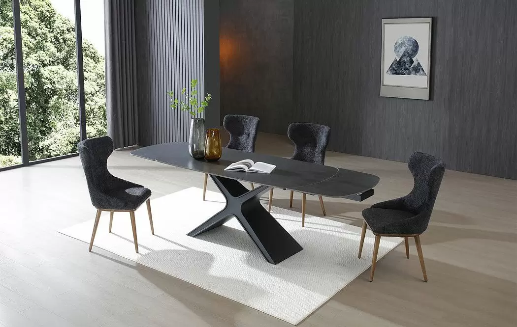 Стол раскладной Charlotta 160-240, черная керамика - фото 6