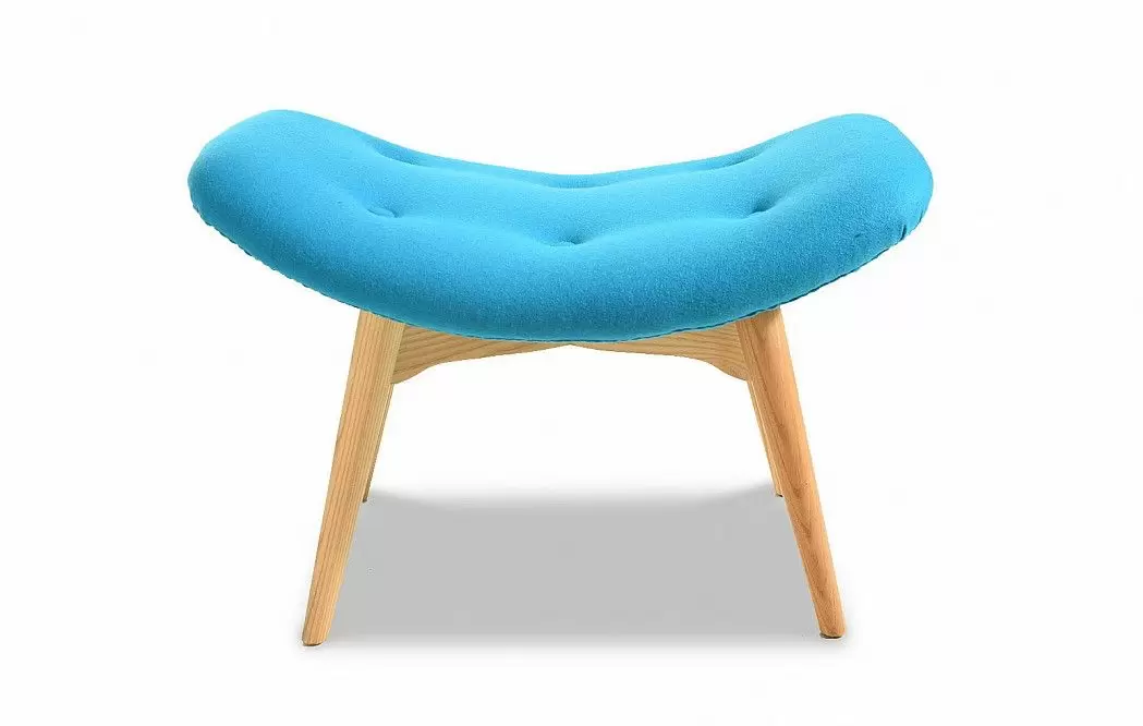 Кресло с оттоманкой Contour, голубой - фото 8