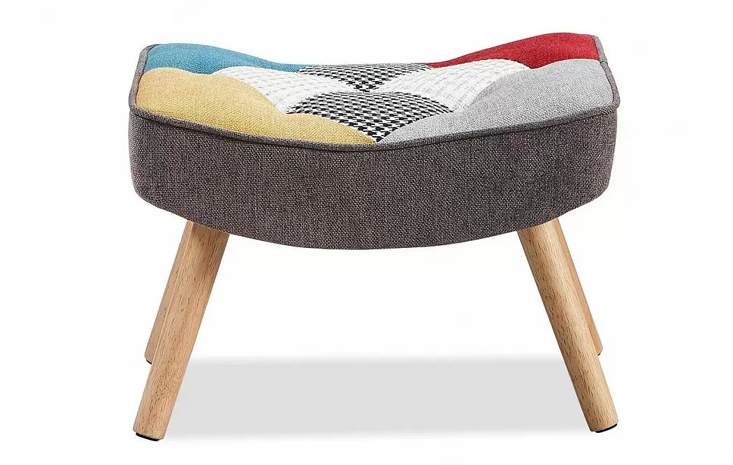 Кресло и оттоманка Hygge, пэчворк/натуральный - фото 13