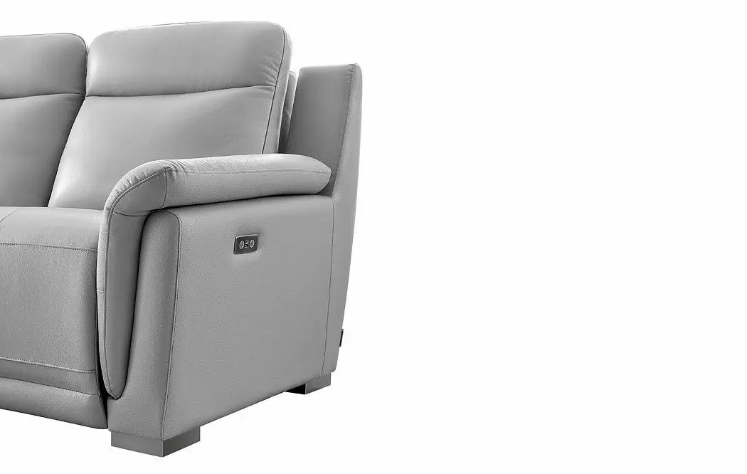 Диван-реклайнер Jonathan угловой (левый), светло-серый - фото 6