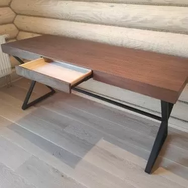 Стол письменный Sydney, орех/черный