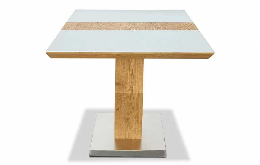 Стол раскладной Diamond 160-200, белый/дуб - фото 11