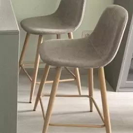 Стул барный Jackson Bar, пепельная роза/дерево