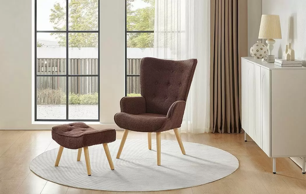 Кресло Hygge, коричневый/натуральный - фото 2