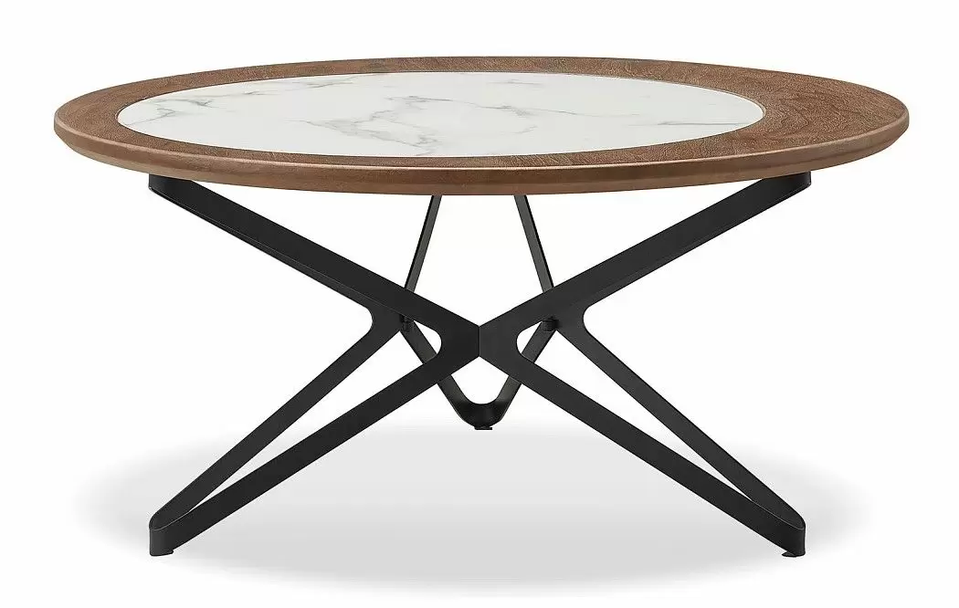 Стол журнальный Nicole (80), орех/керамика - фото 3