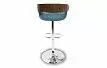 Стул барный Retro Bar, синий/орех