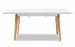 Стол раскладной Pamela 130-170, белый матовый/бук