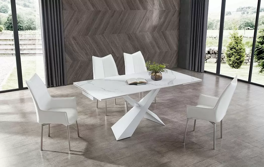 Стул Renzo, белый/стальной - фото 4