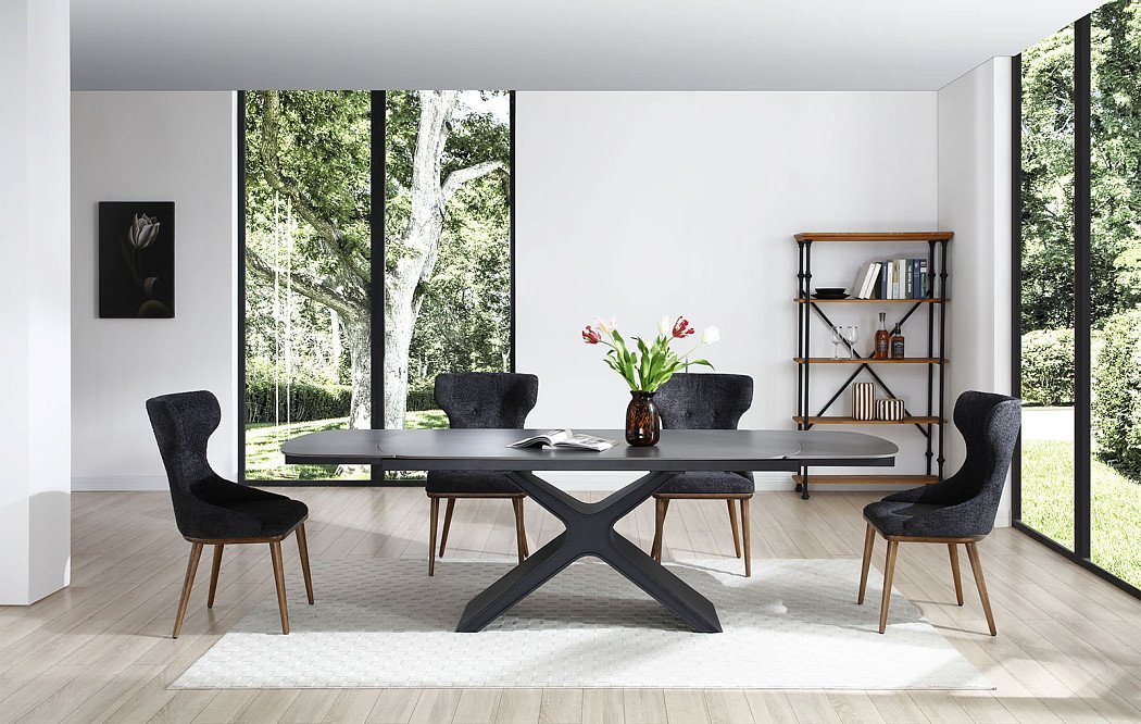 Стул Augusta, графит/орех - фото 13