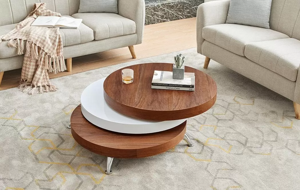 Стол журнальный Balance, орех/белый - фото 2