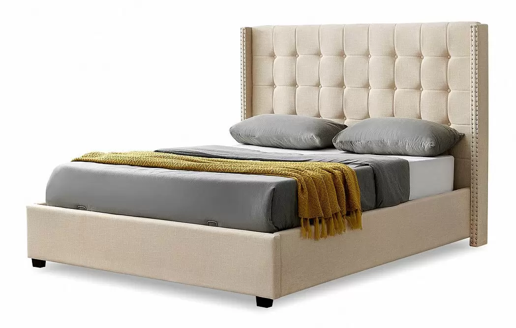 Кровать с подъемным механизмом Vivien, бежевый - фото 9