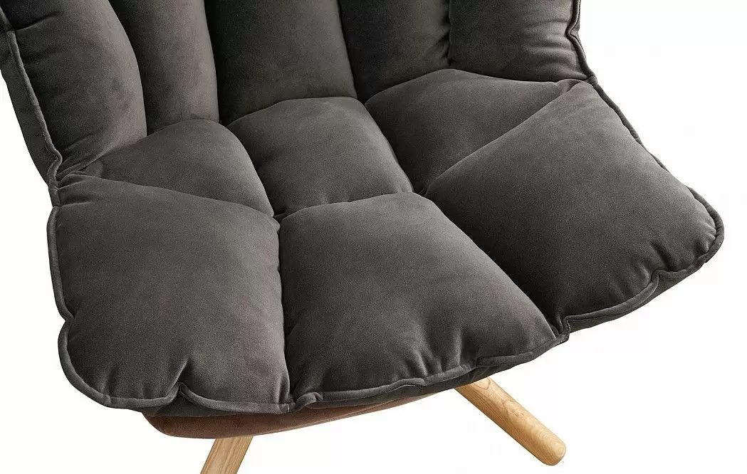 Кресло и оттоманка в стиле Husk, коричневый - фото 7