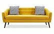 Комплект мягкой мебели Florence, желтый шафран/орех