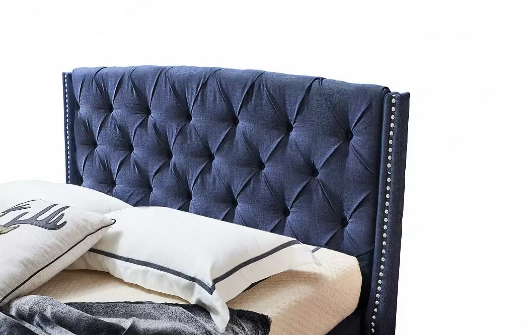 Кровать Evita Grand 160x200 (с подъемным механизмом), темно-синий - фото 4