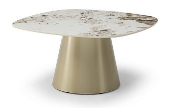 Стол журнальный Antonia (90), шампань/керамика