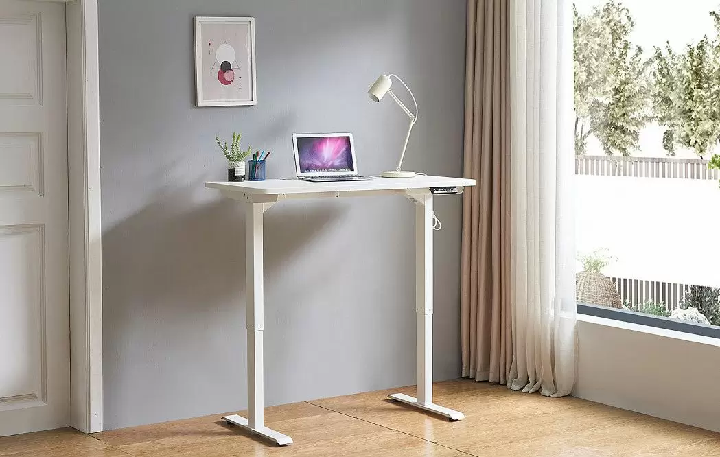 Стол New York (120) белый, регулируемая высота, электропривод - фото 2