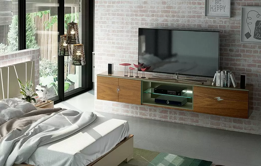 Кровать (Композиция 1) c подъемным механизмом, матовый камень - фото 5