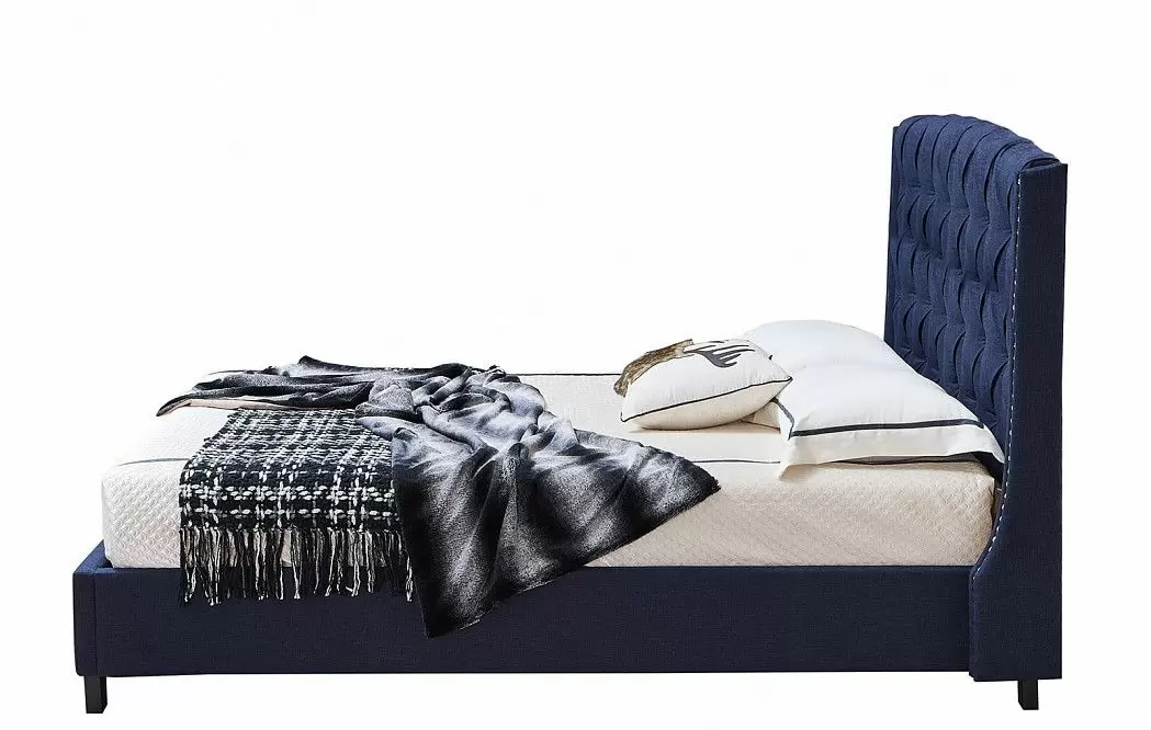 Кровать Evita Grand 160x200 (с подъемным механизмом), темно-синий - фото 5