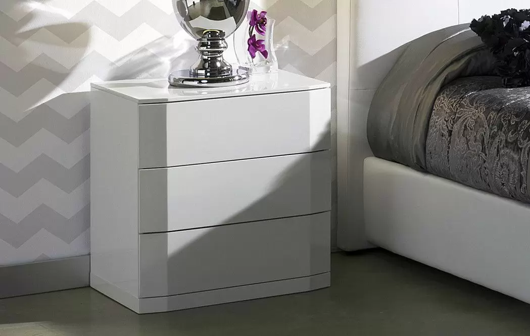 Тумба прикроватная Aragon (3 ящика), белый - фото 3
