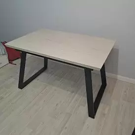 Стол раскладной Denver 120-160, светлый дуб/черный