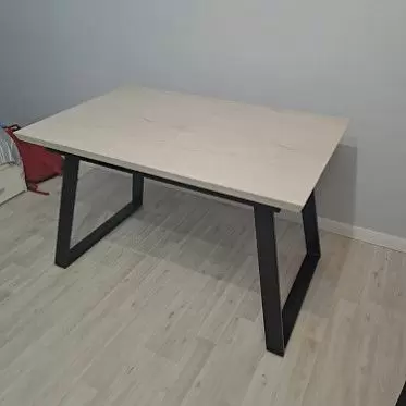 Стол раскладной Denver 120-160, светлый дуб/черный