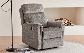 Кресло-реклайнер Stanley, серо-бежевый