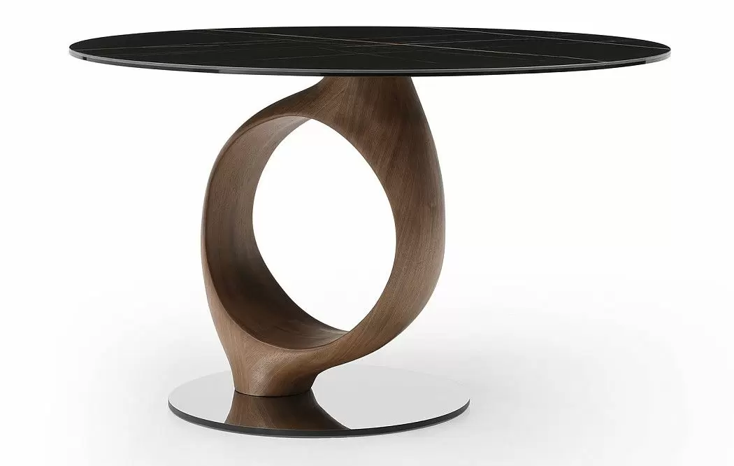 Стол Oasis 130, черная керамика/орех - фото 7